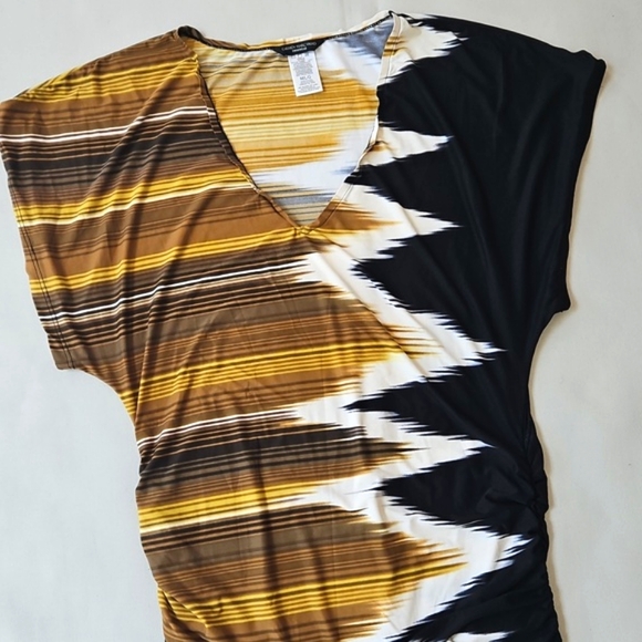 Carmen Marc Valvo Deco Zig Zag Kimono Swim Cover-Up - Picture 4 of 11